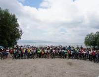 ÇİVRİL'DE 250 BİSİKLETÇİ  PEDAL ÇEVİRDİ.