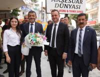 BAŞKAN DERE ÇAVUŞOĞLU’NU İLÇEMİZDE AĞIRLADI