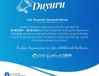ÇİVRİL BELEDİYESİ'NDEN KURBAN BAYRAMI DUYURUSU....